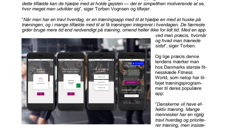 Vi er vilde med træningsapps