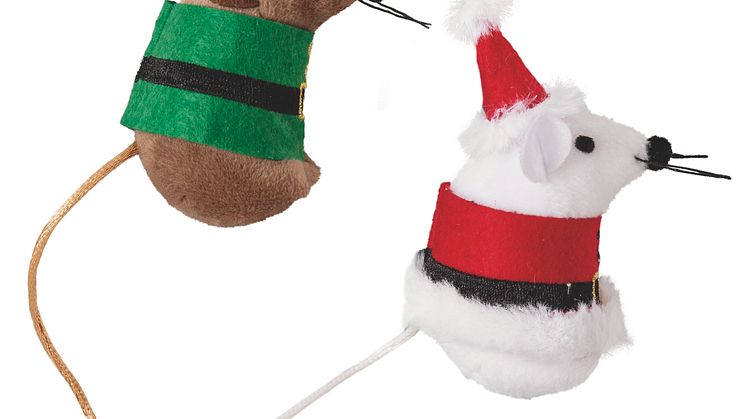 Little&Bigger Holiday Parade Cat Toy Mice 2-pack