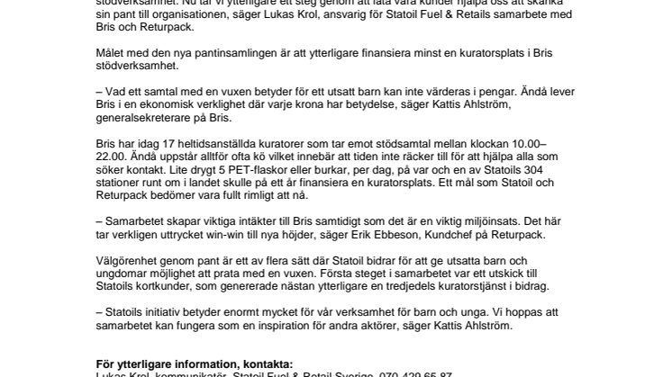 Pant från burkar ger stöd till utsatta barn