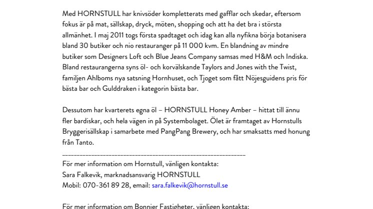 Idag öppnar HORNSTULL - kniven får sällskap av gaffeln i söders nya mötesplats