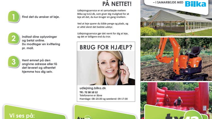 Brochure om Bilkas udlejningsservice