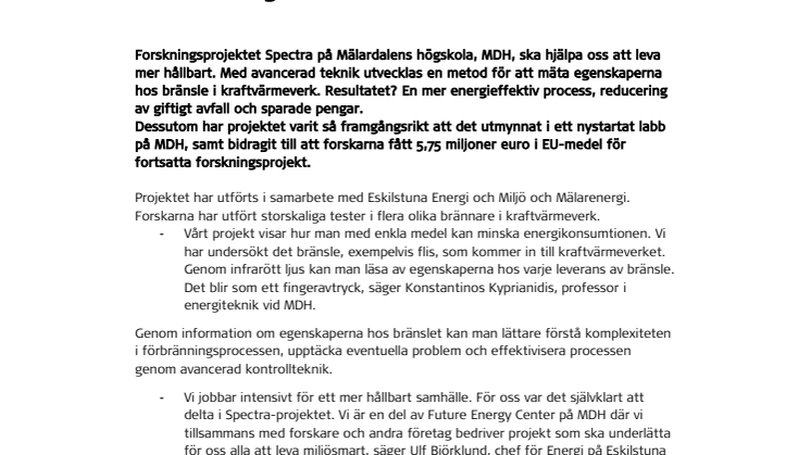 Eskilstuna Energi och Miljö bidrar till framtidens smarta energiteknik