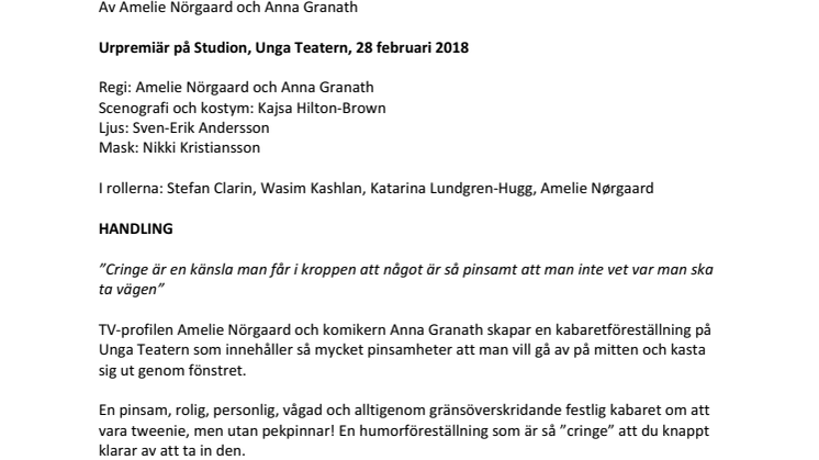 Premiär för Cringe Marmelad – så pinsamt att man vill gå av på mitten!