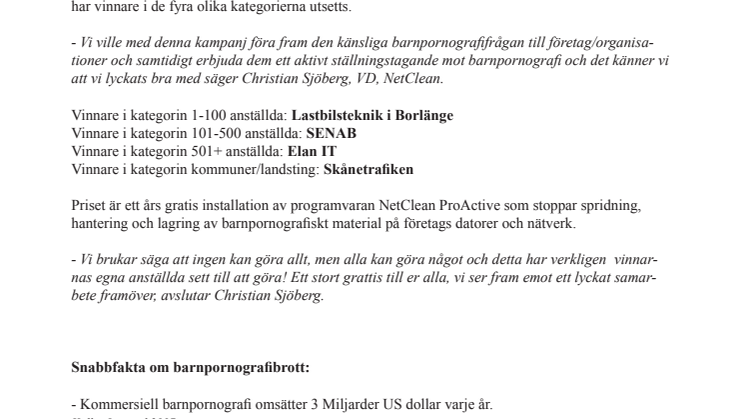 "Ta ställning.se" vinnare utsedda! 