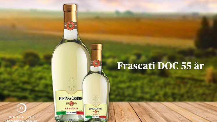 Frascati DOC firar 55 år som appellation. ﻿Fontana Candida hyllar appellationen med ny etikett. I butik nu.