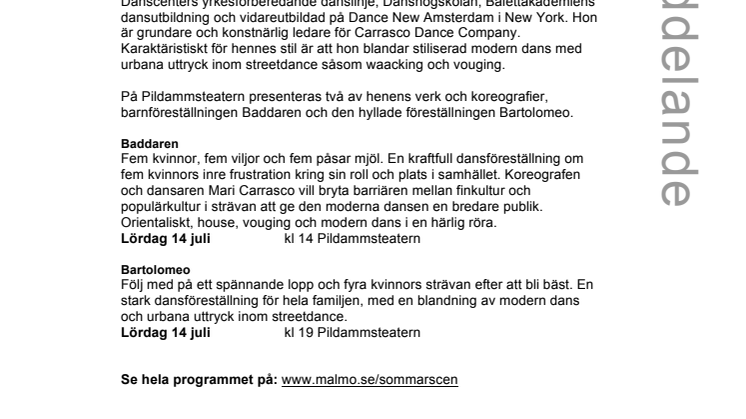 Modern dans möter streetdance när Carrasco Dance Company intar Pildammsteatern  