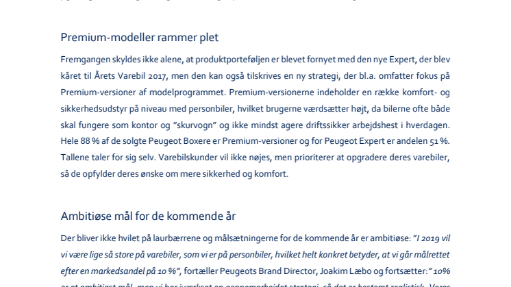 Succes for Peugeots varebilsstrategi