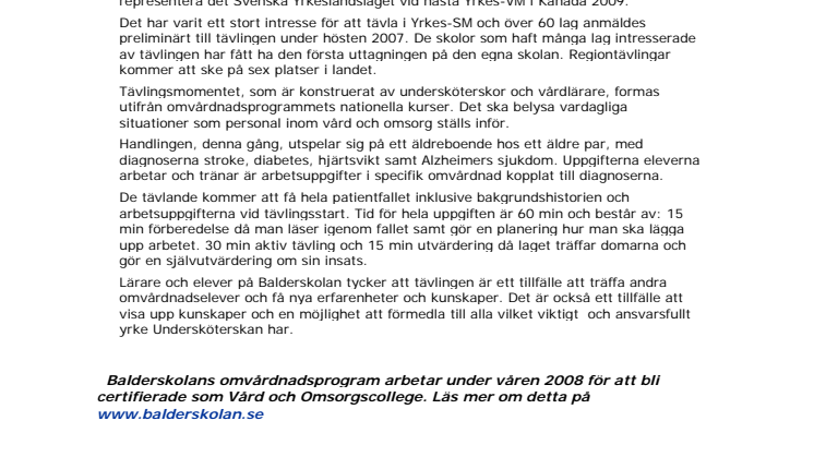 SM i omvårdnad 