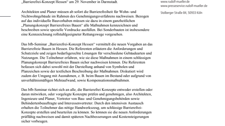 bfb-Seminar – Barrierefrei-Konzept in Hessen