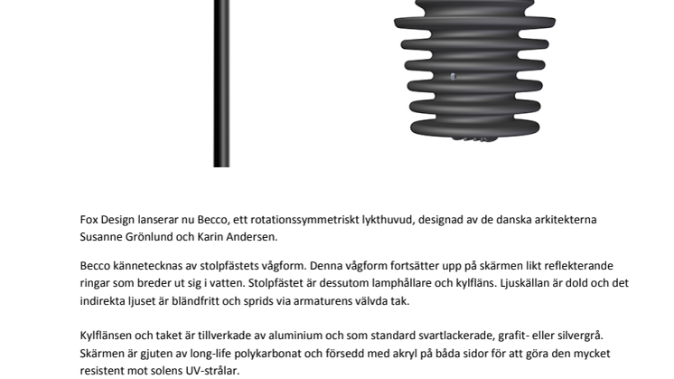 Smart LED-parkbelysning. BECCO