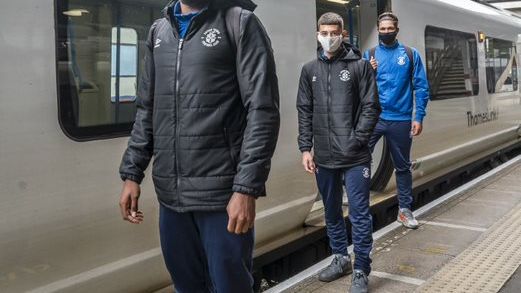 Luton Town apprentices Coree Wilson, Josh Swan and Adam Wedd