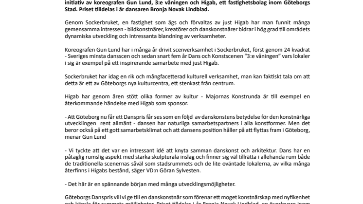 Dansens Dag firas med nytt danspris!