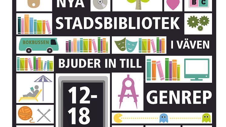 Nya stadsbiblioteket testas under genrepsvecka