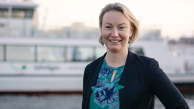 Michaela Haga (C), ordförande i sjötrafikutskottet, Region Stockholm 
