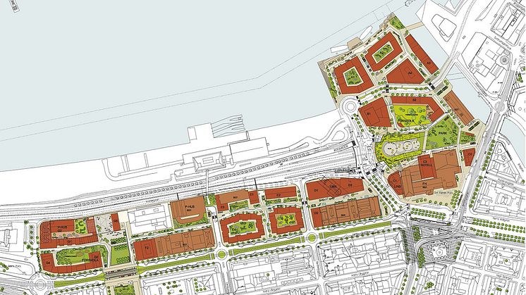 Illustrationskarta över planområdet. Bild: Kanozi Arkitekter