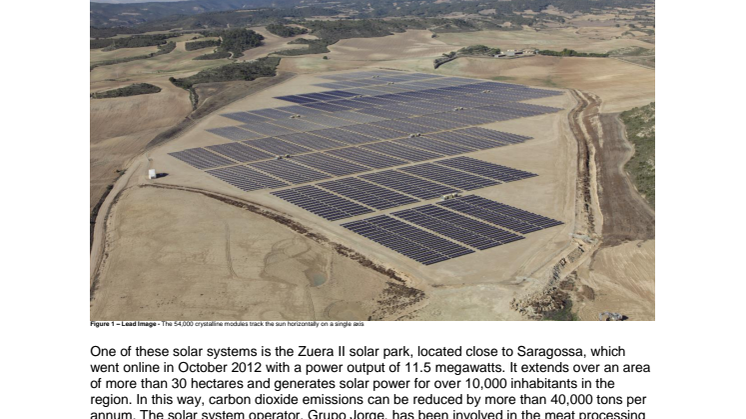 Controlling and Monitoring the Spanish Solar Park Zuera II 
