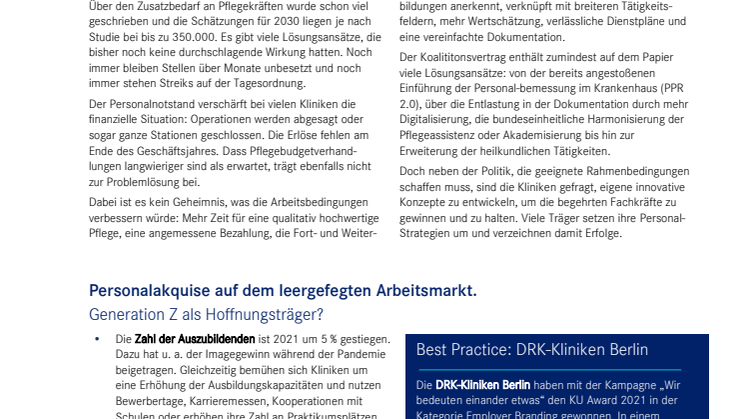 Pflegenotstand im Krankenhaus