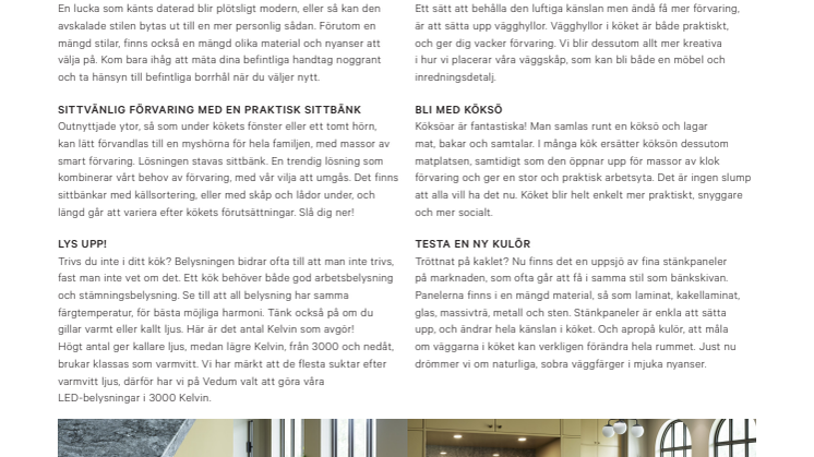 Sex tips från Vedum: Så gör du om ditt kök utan att behöva byta ut det