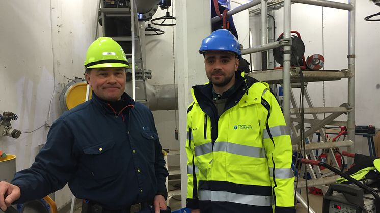 Installation av UV-ljus på Landskrona vattentorn