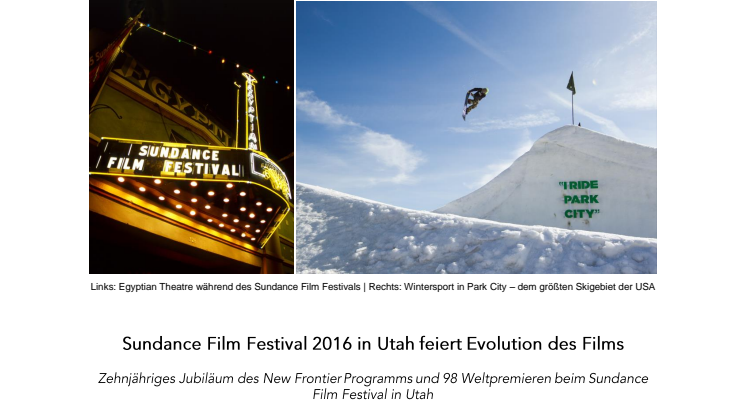 Sundance Film Festival 2016 in Utah feiert Evolution des Films