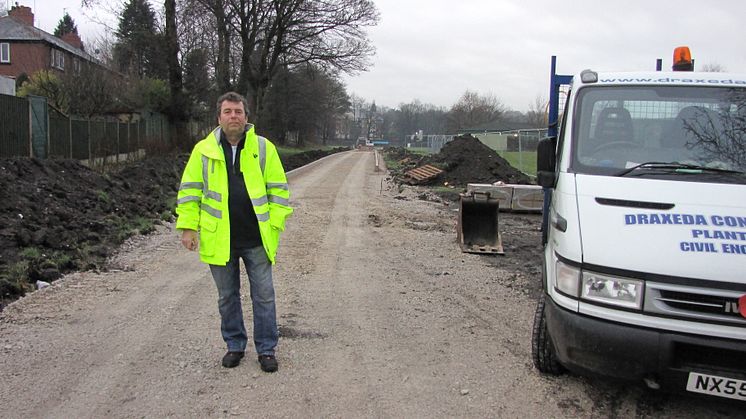 Cllr Alan Quinn at the improved access to St Mary’s Park.