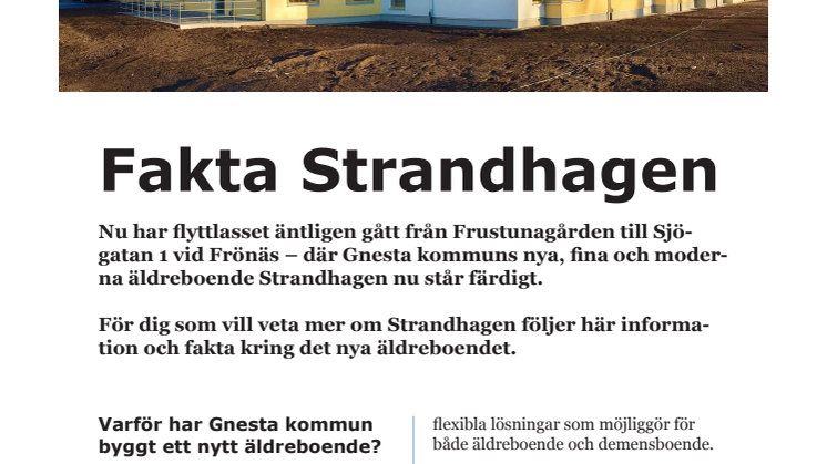 Nya äldreboendet Strandhagen i Gnesta öppnat