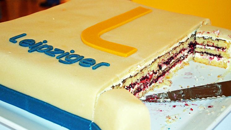 Feierlicher Anschnitt der Leipziger-Torte
