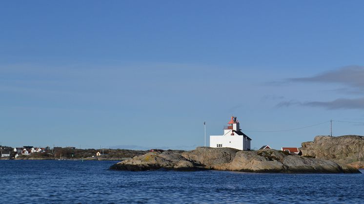 Kystledhytta Homlungen fyr i Ytre Hvaler nasjonalpark (Foto: Oslofjorden Friluftsråd)