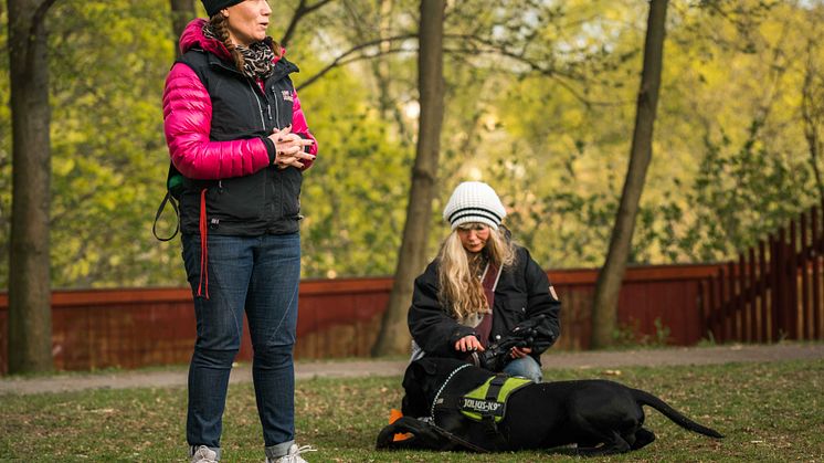 Helen från 100 Hundkoll hälsar alla välkomna till "min hund & andras jyckar. Foto: Lisa Löwenborg