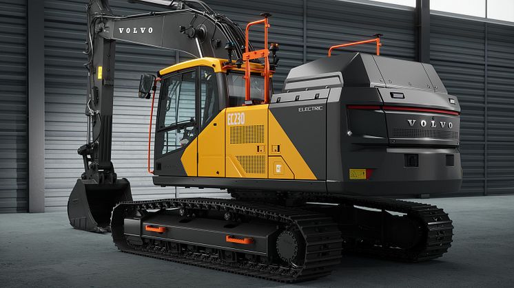 Uppdaterade Volvo EC230 Electric är laddad för en hel arbetsdag