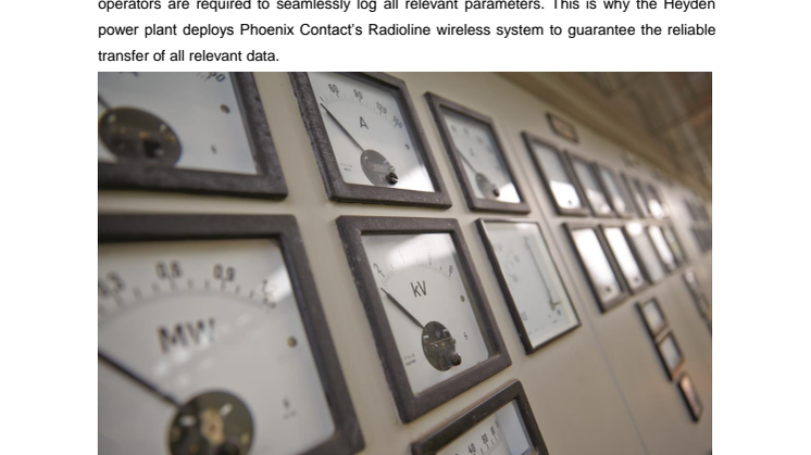 Radio-based monitoring of cooling water discharge from the Heyden power plant