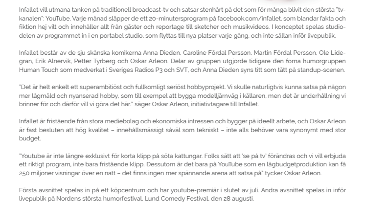 Nytt humorprogram på nytt sätt
