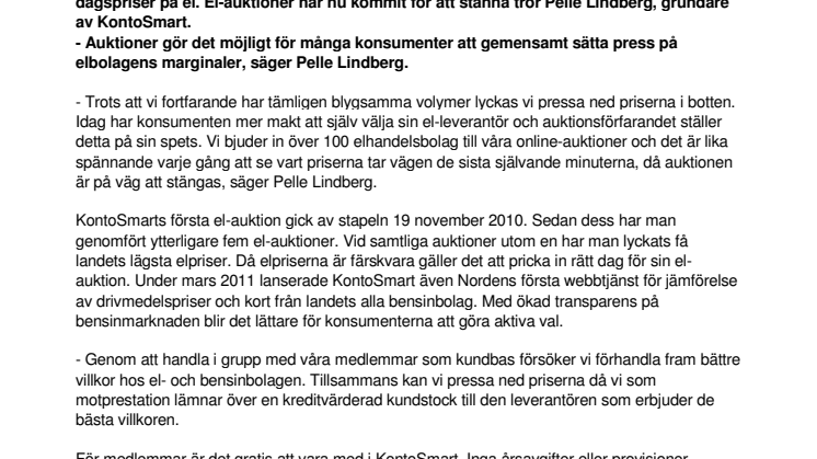 Det går att sänka elräkningen – el-auktioner pressar ned priserna till lägstanivåer
