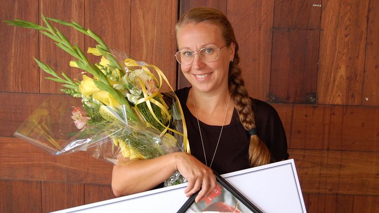 Anna-Eva Olsson, lärare på Riksgymnasiet för döva och hörselskadade, Tullängsgymnasiet