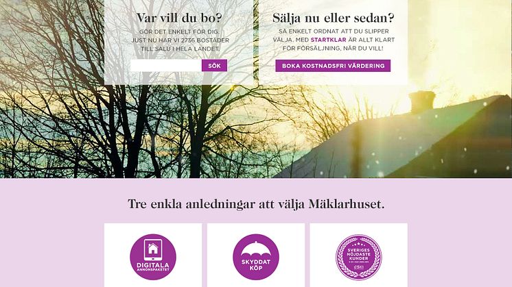 Mäklarhuset lanserar ny webb i full HD-kvalitet