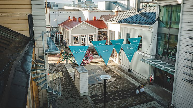 I was here-budskap svajar på olika håll i staden de närmaste veckorna.           Foto: Anders Westergren