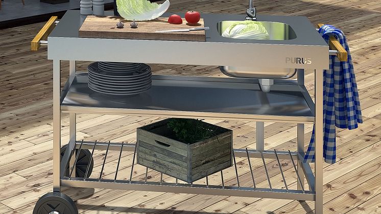 Purus Garden utekök i rostfritt stål - Snygg design och smarta fördelar