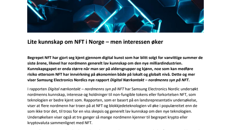 NFT pressemelding
