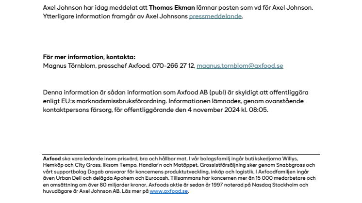 PM_241104_Axfoods styrelseordförande lämnar vid årsstämman 2025.pdf
