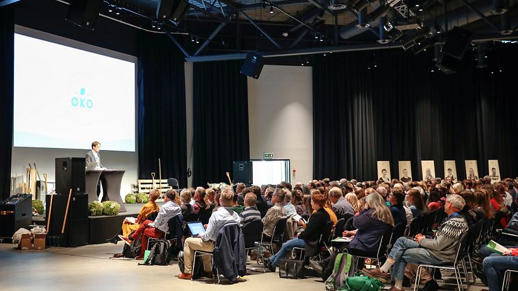 Statssekretær Widar Skogan innledet Øko2020. Foto Eva Hollander/Debio