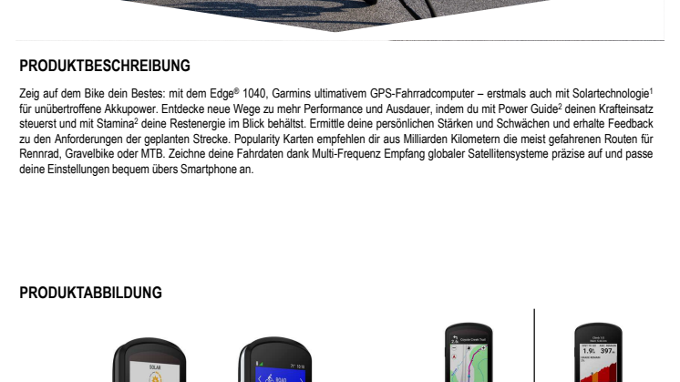 Datenblatt CH Garmin Edge 1040