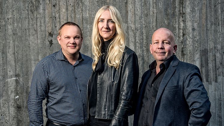 Patrik Nylander, Susanna Berggren och Per Vikström utgör teamet bakom startupbolaget Anekdote.