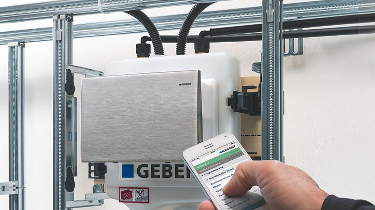Geberit hygieniahuuhtelulaite ja ohjaus älypuhelimella