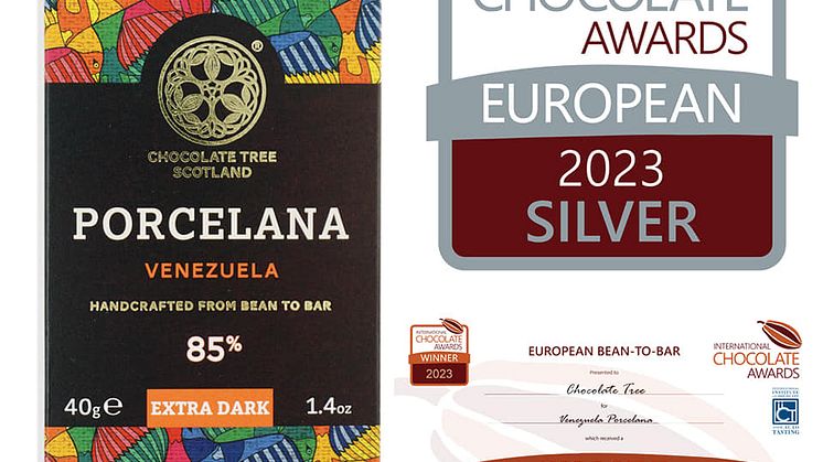 Prisbelont-InternationalChocolateAwards-Porcellana-Choklad-40g-ChocolateTree-ekologisk-Beriksson