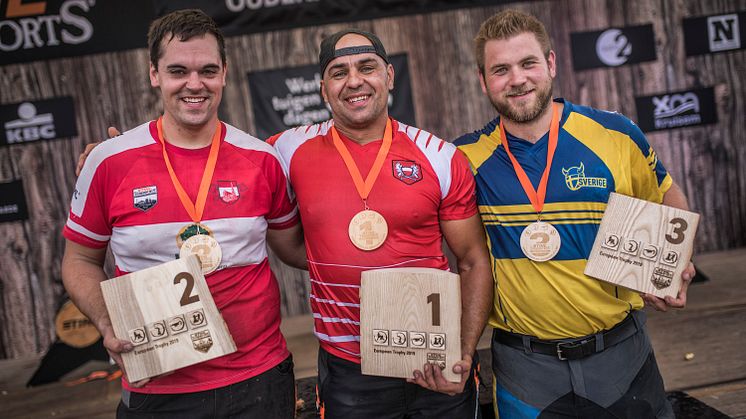 Sverige bjuder på tufft motstånd under TIMBERSPORTS® European Trophy och Rookie-EM