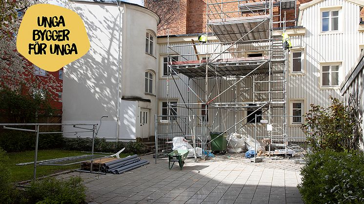 Unga bygger för unga - projekt Skolgatan 22, Norrköping. Foto: Niclas Sandberg