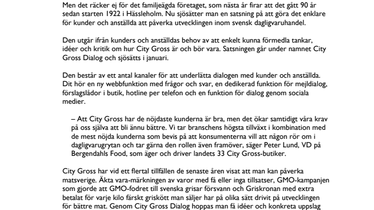 City Gross ber kunderna om hjälp