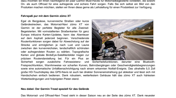 Garmin_Start in die Motorradsaison_2022