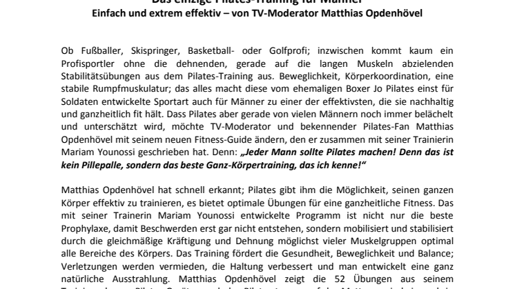 Opdenhövel - Pilates für Männer