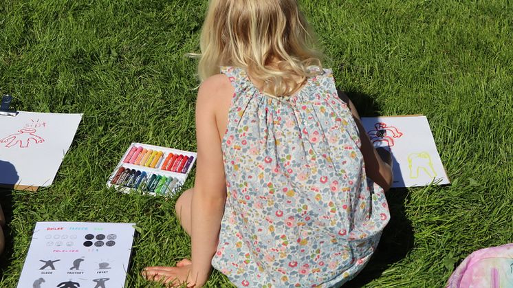 Tegneverksted for barn i Vigelandsparken